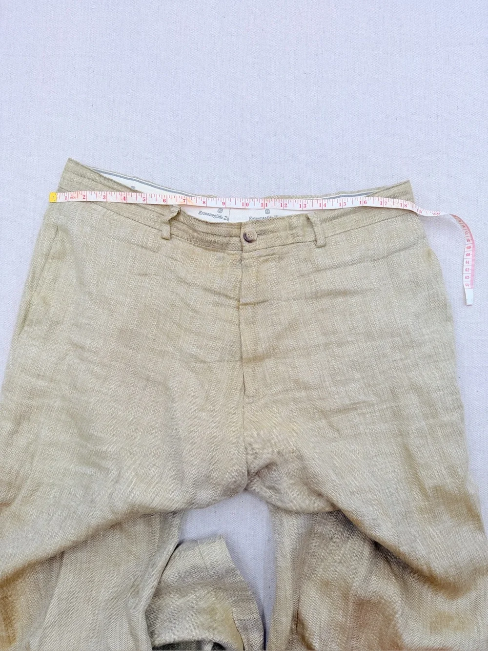 Ermenegildo Zegna Sand Linen Chinos